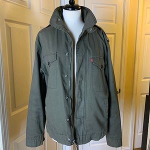 Levi’s men’s washed cotton hooded military Jacket